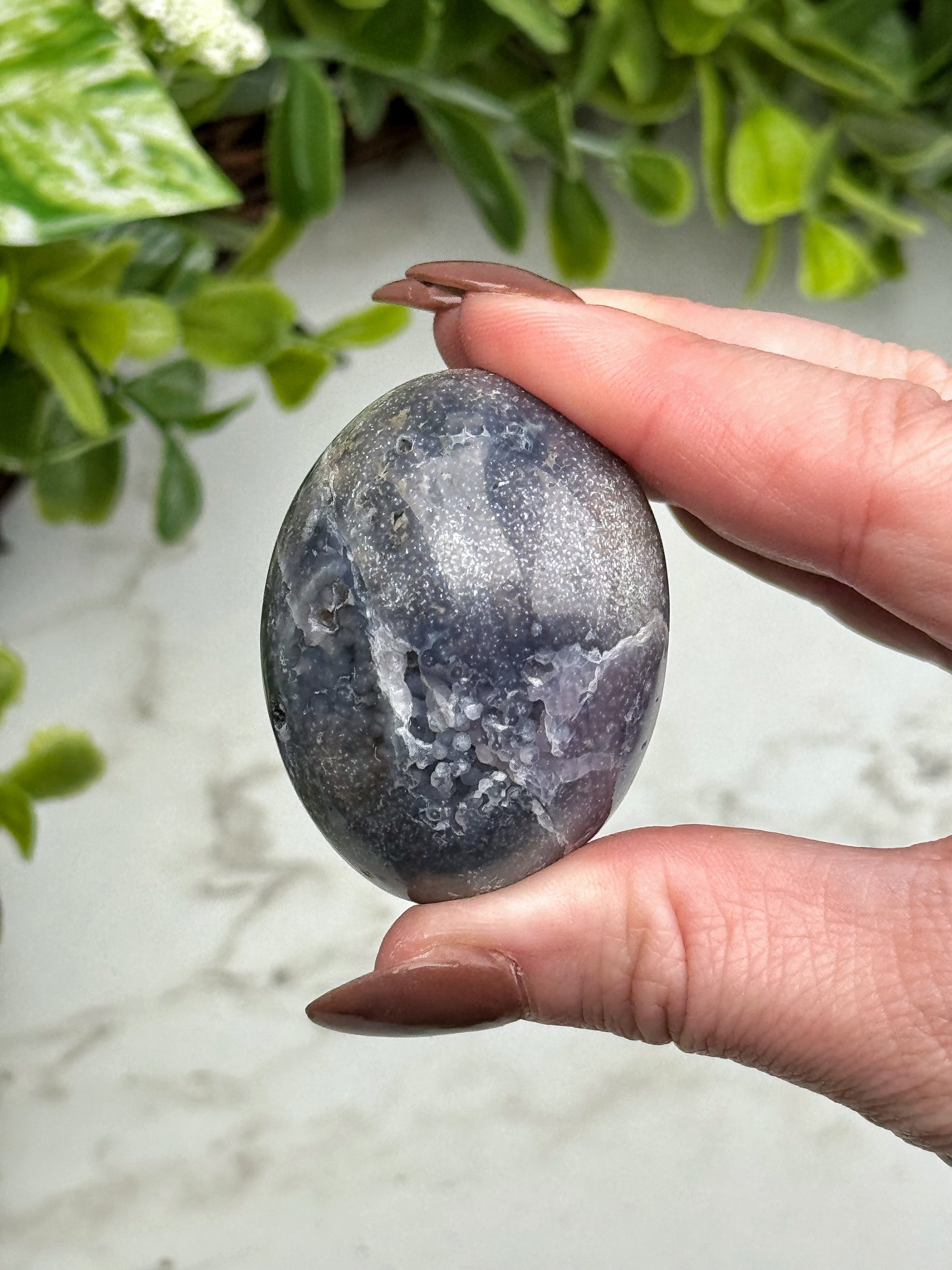 Grape Agate Palmstone - #16