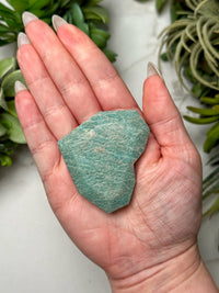 Amazonite Faceted Heart - #6