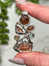 Flashy Sunstone with White Topaz Pendant - #3
