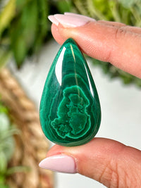 Malachite Teardrop Cabochon - #1