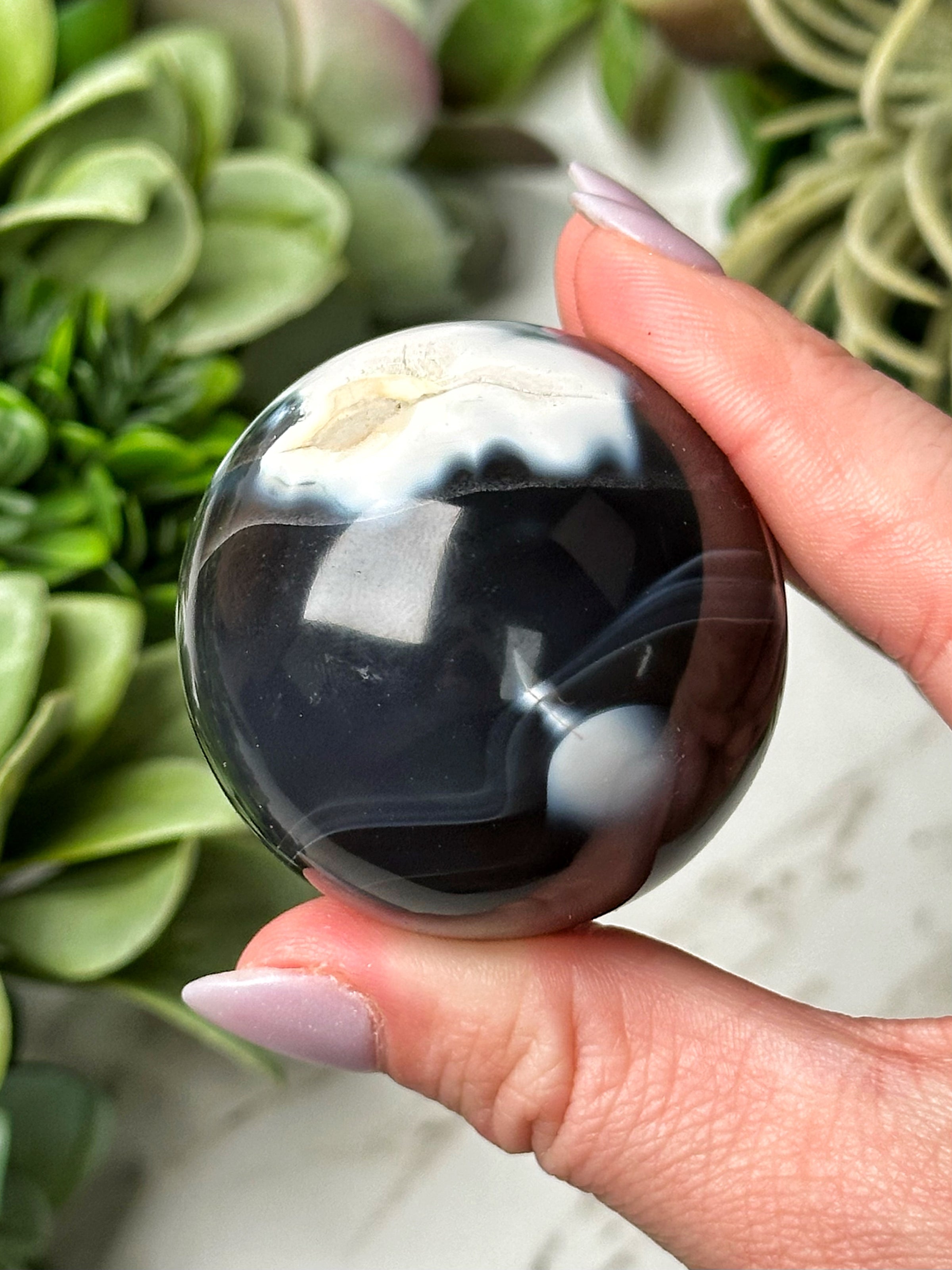 Orca Agate Sphere - #21