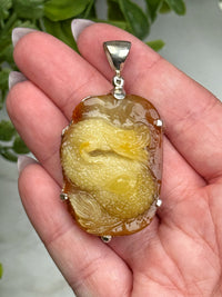 Amber Dragon Pendant - #1