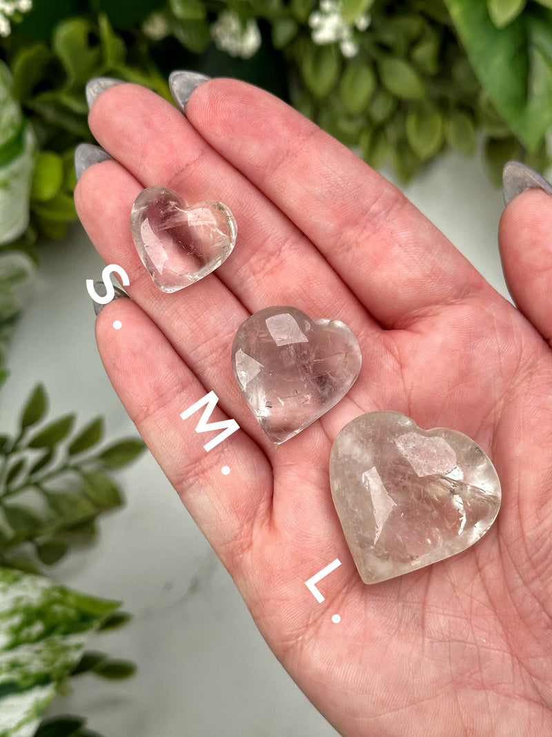 UV Reactive Amethyst Mini Hearts - Crown & Third-Eye Chakras - No. 63