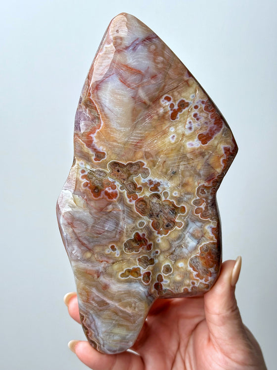 Crazy Lace Agate Amethyst Freeform - #7