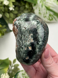 Seraphinite with Calcite Freeform - #7
