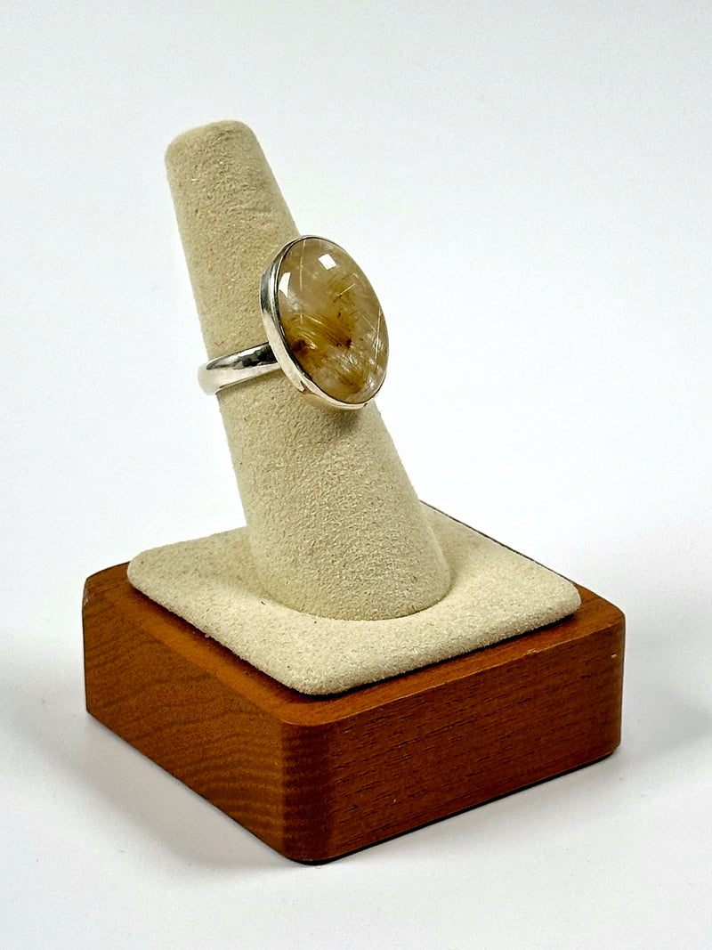 Golden Rutilated Quartz Ring - #1