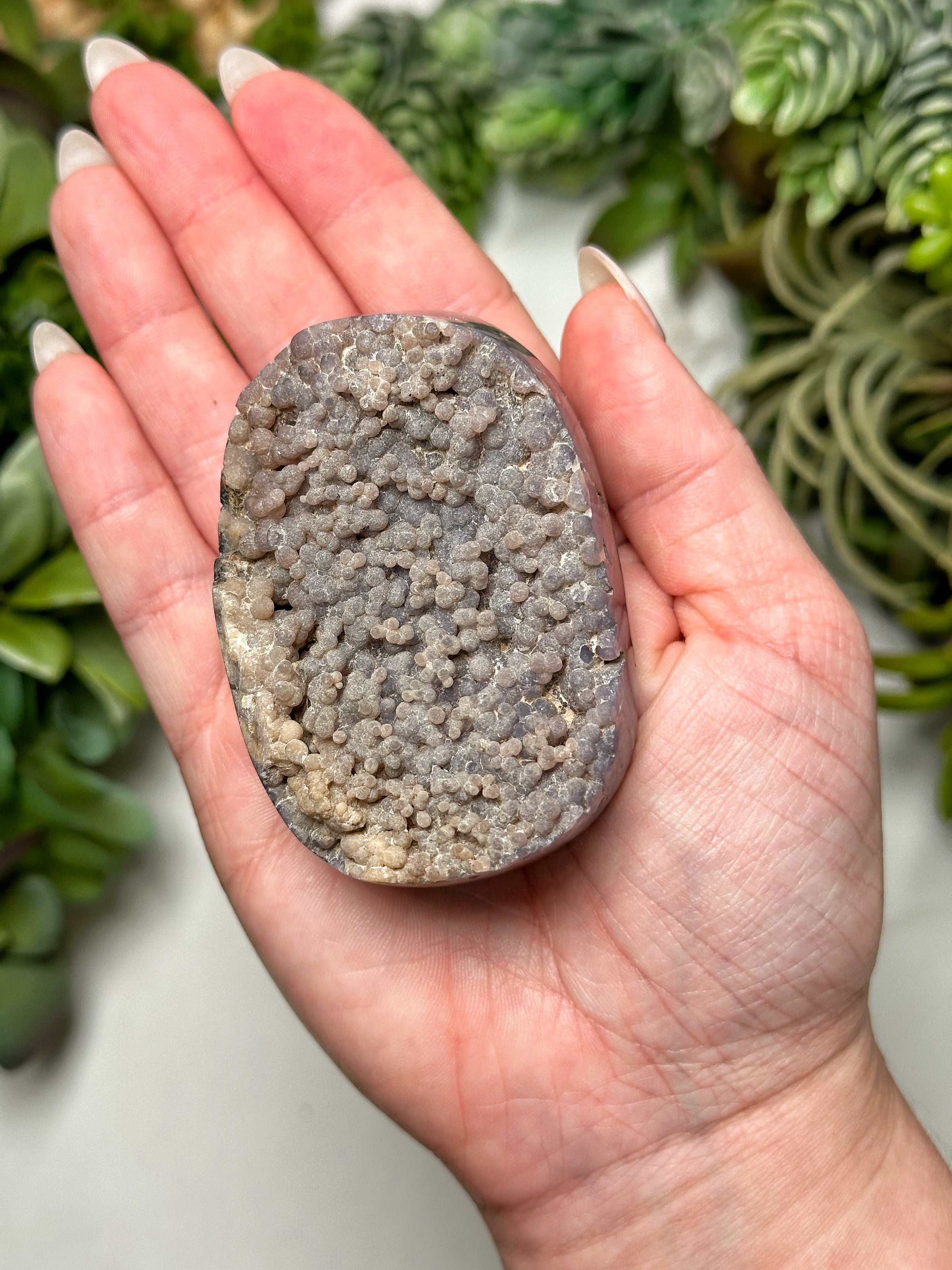 Grape Agate Palmstone - #11