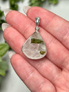 Green Tourmaline in Quartz Pendant - #1