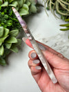 Crazy Lace Agate Amethyst Feather - #12