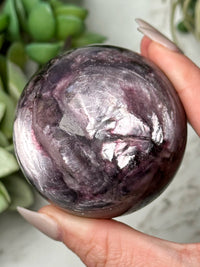 Gem Lepidolite Sphere - #7