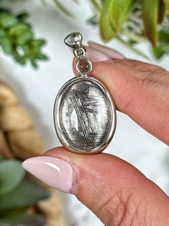 Meteorite with Moldavite Pendant - #1