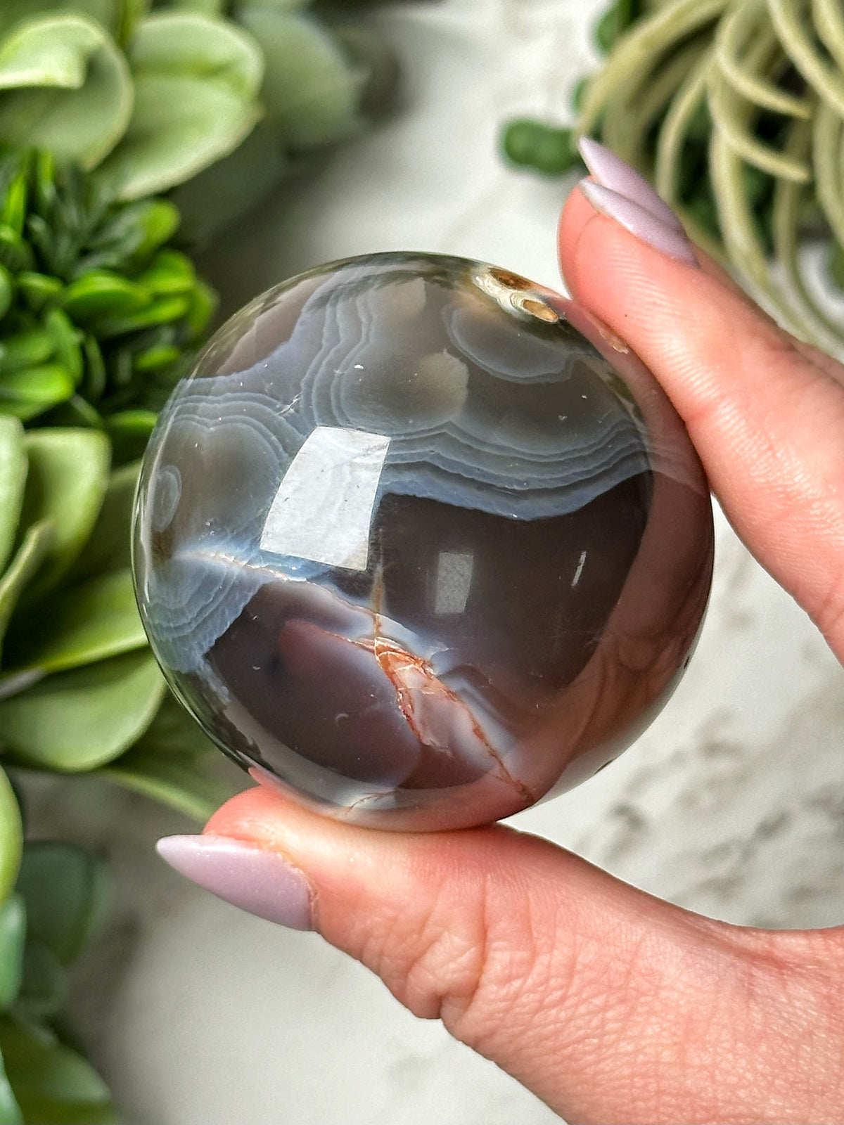 Orca Agate Sphere - #18