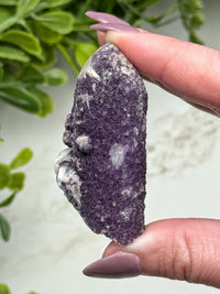 Purple Fluorite on Quartz - #11