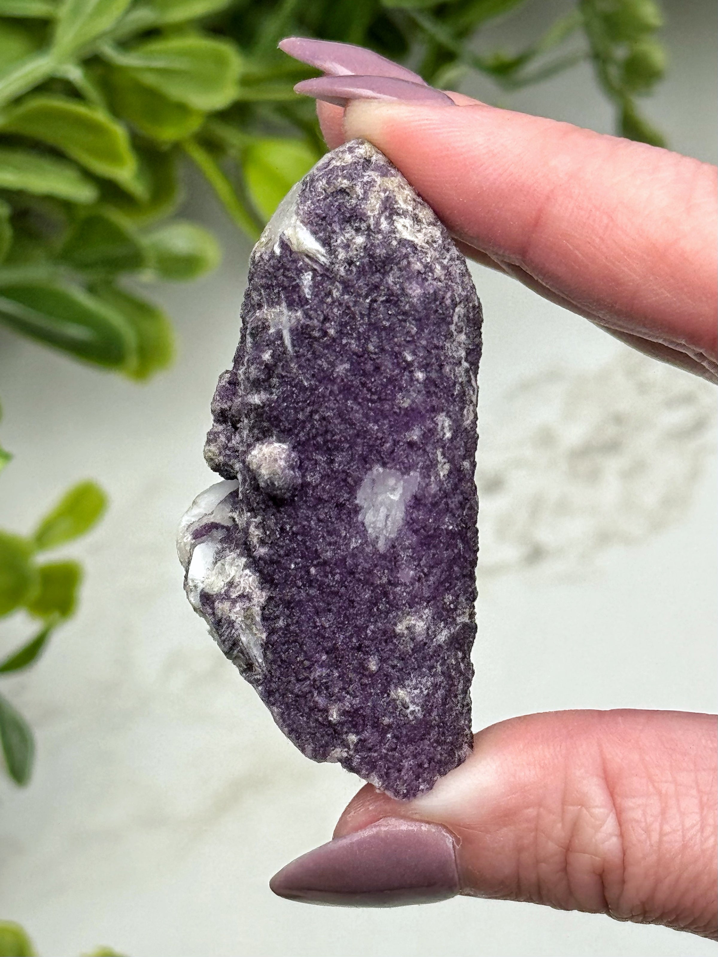Purple Fluorite on Quartz - #11