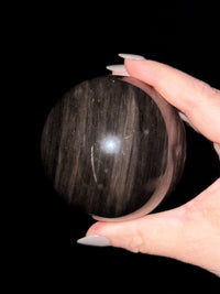 Silver Sheen Obsidian Sphere - #1