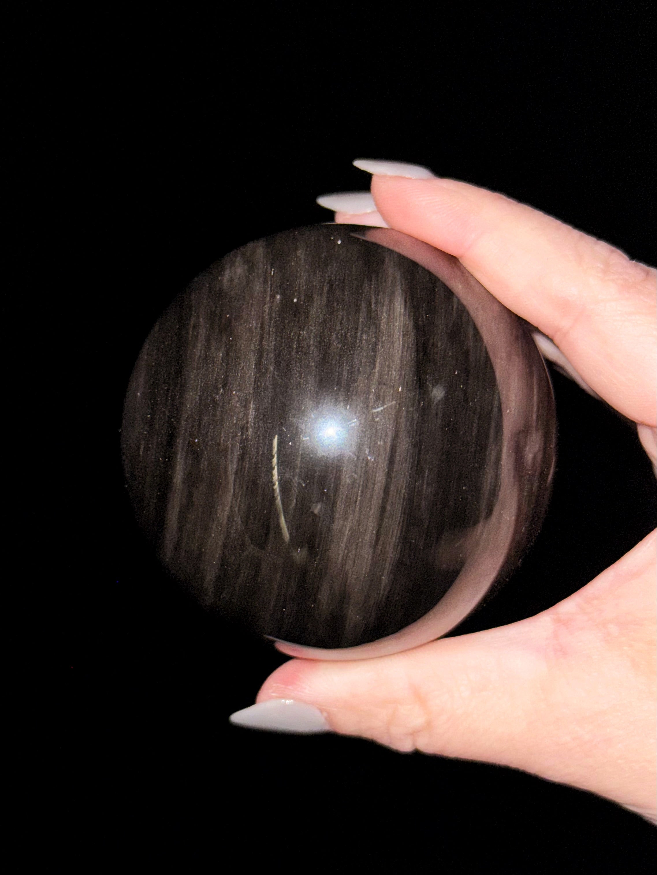 Silver Sheen Obsidian Sphere - #1