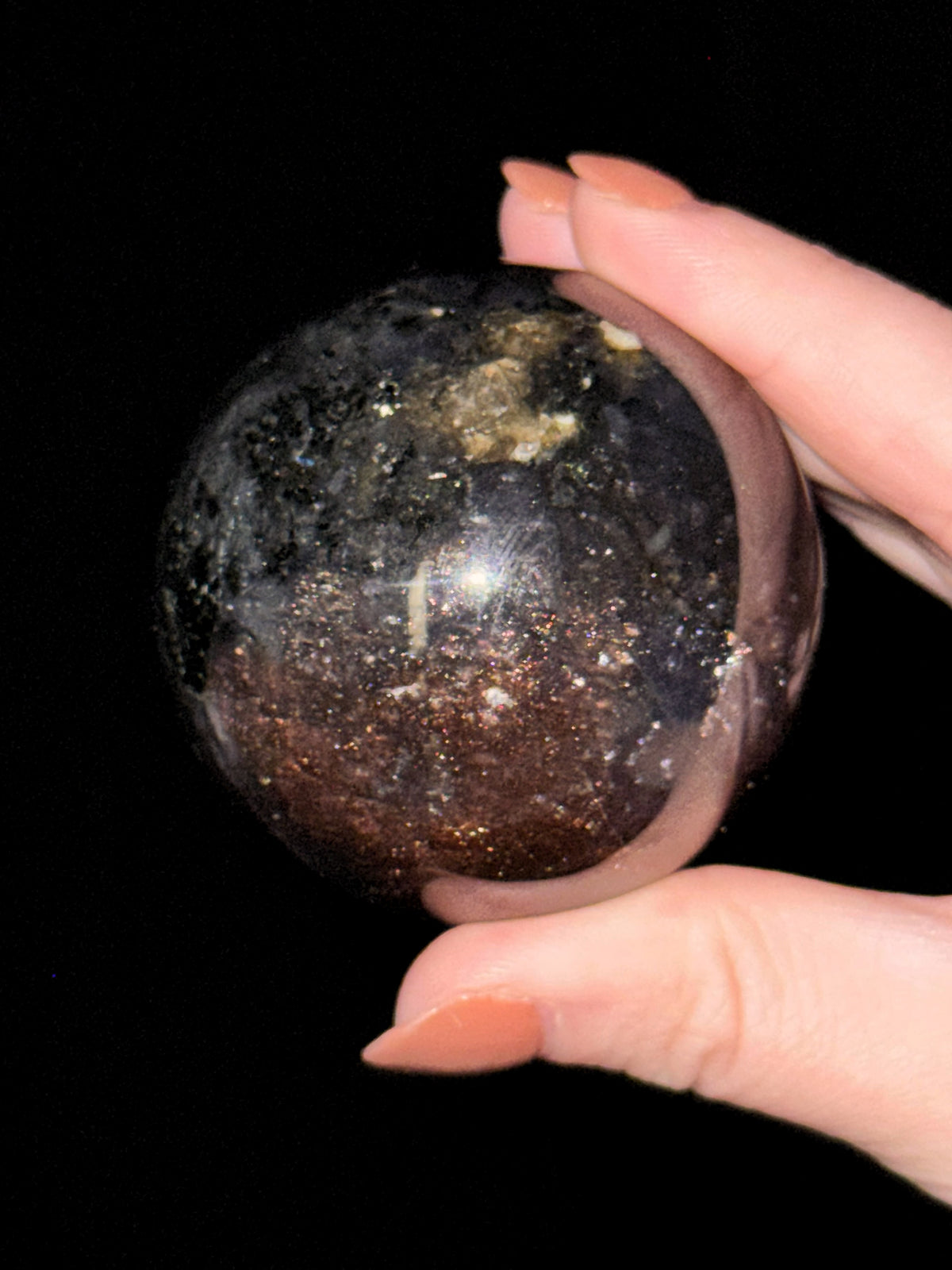 Iolite with Sunstone Sphere - #7