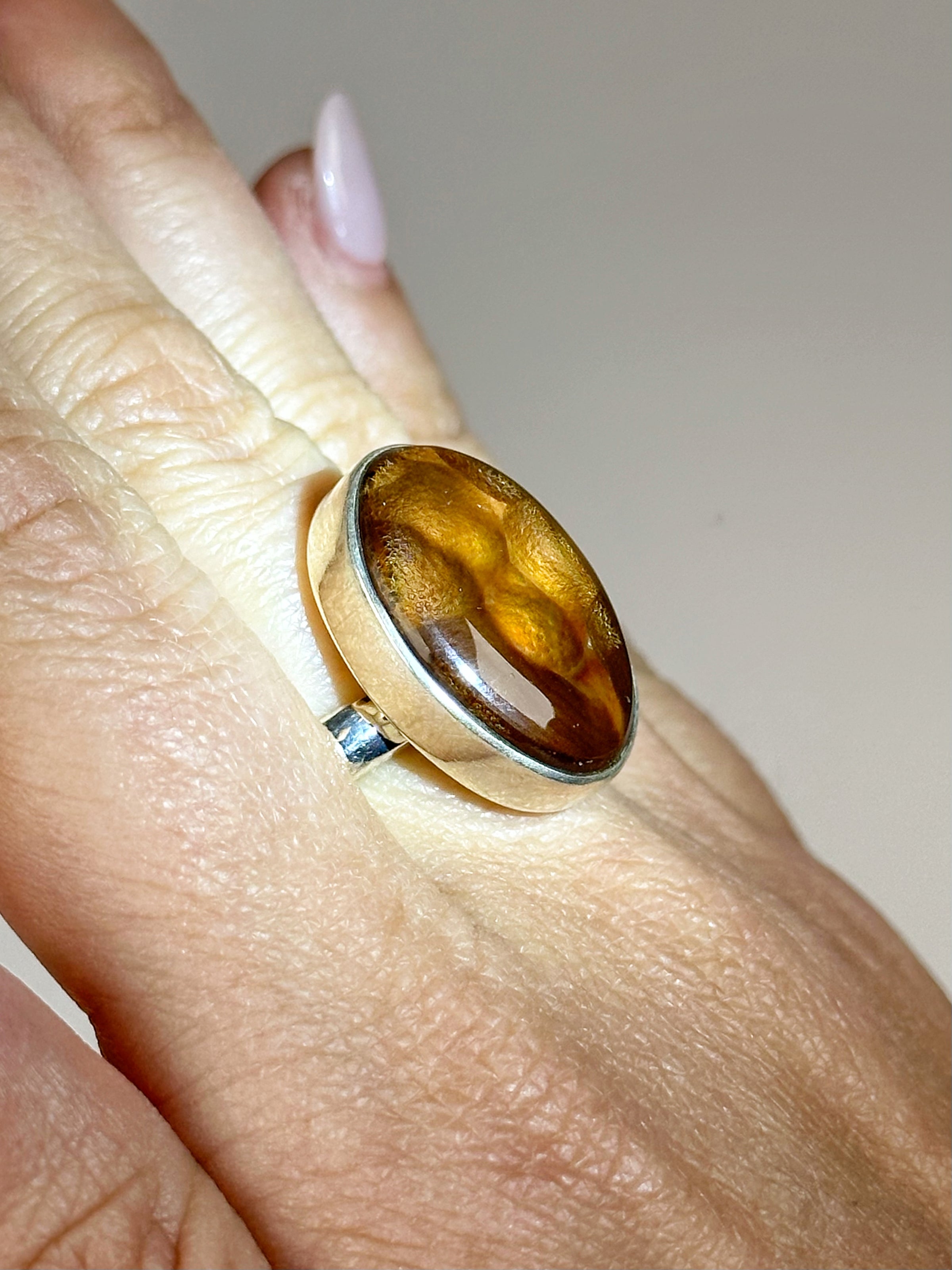 Fire Agate Ring - #1