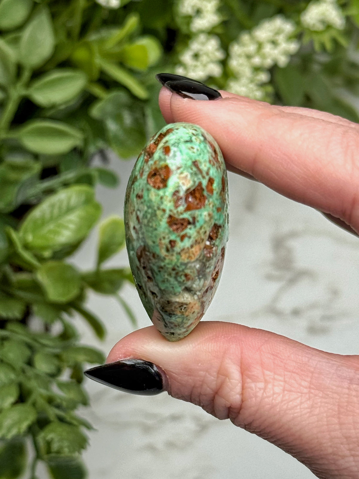 Green Smithsonite Heart - #12