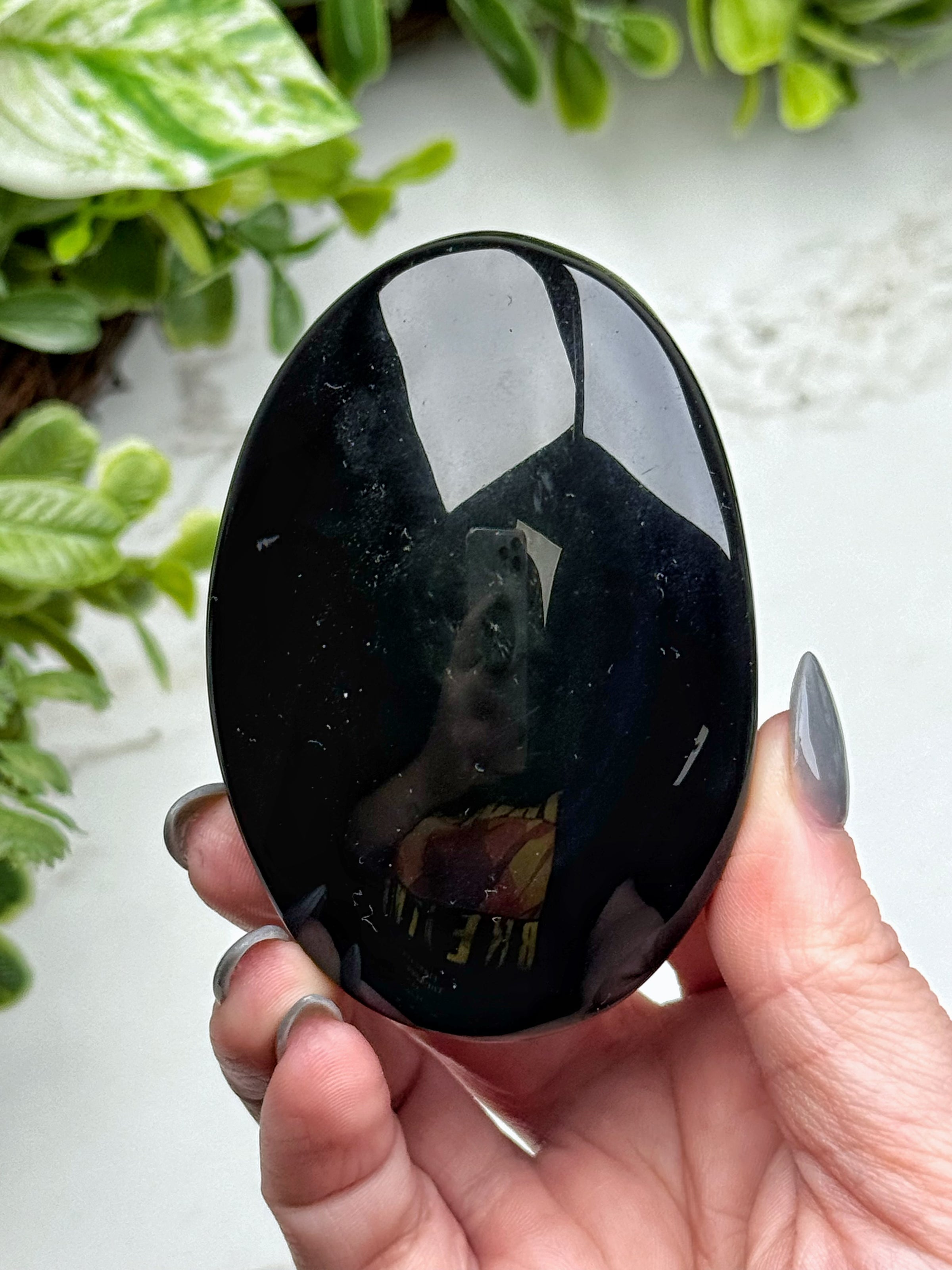 Rainbow Obsidian Palmstone - #11