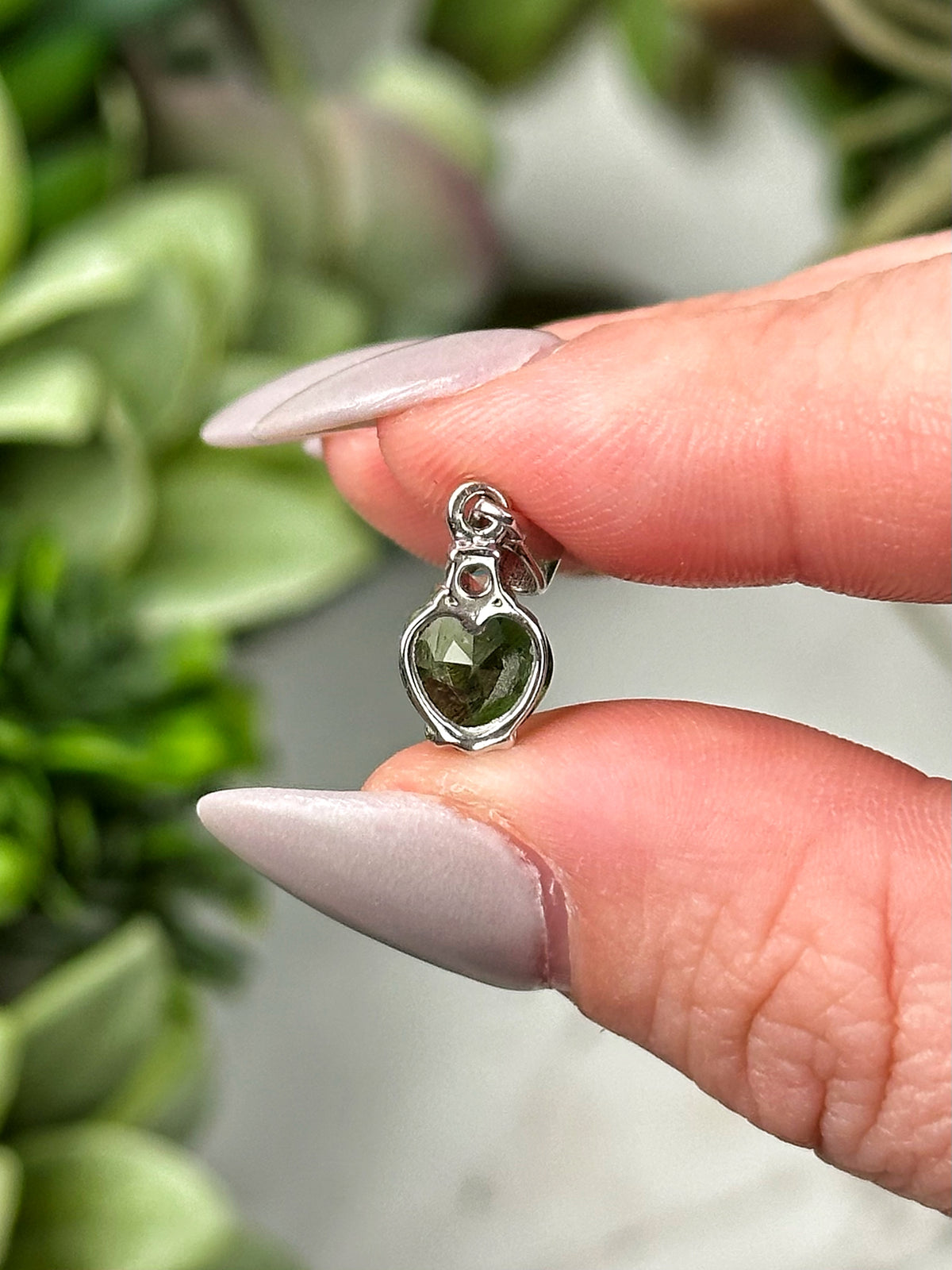 Moldavite Heart Pendant - #14