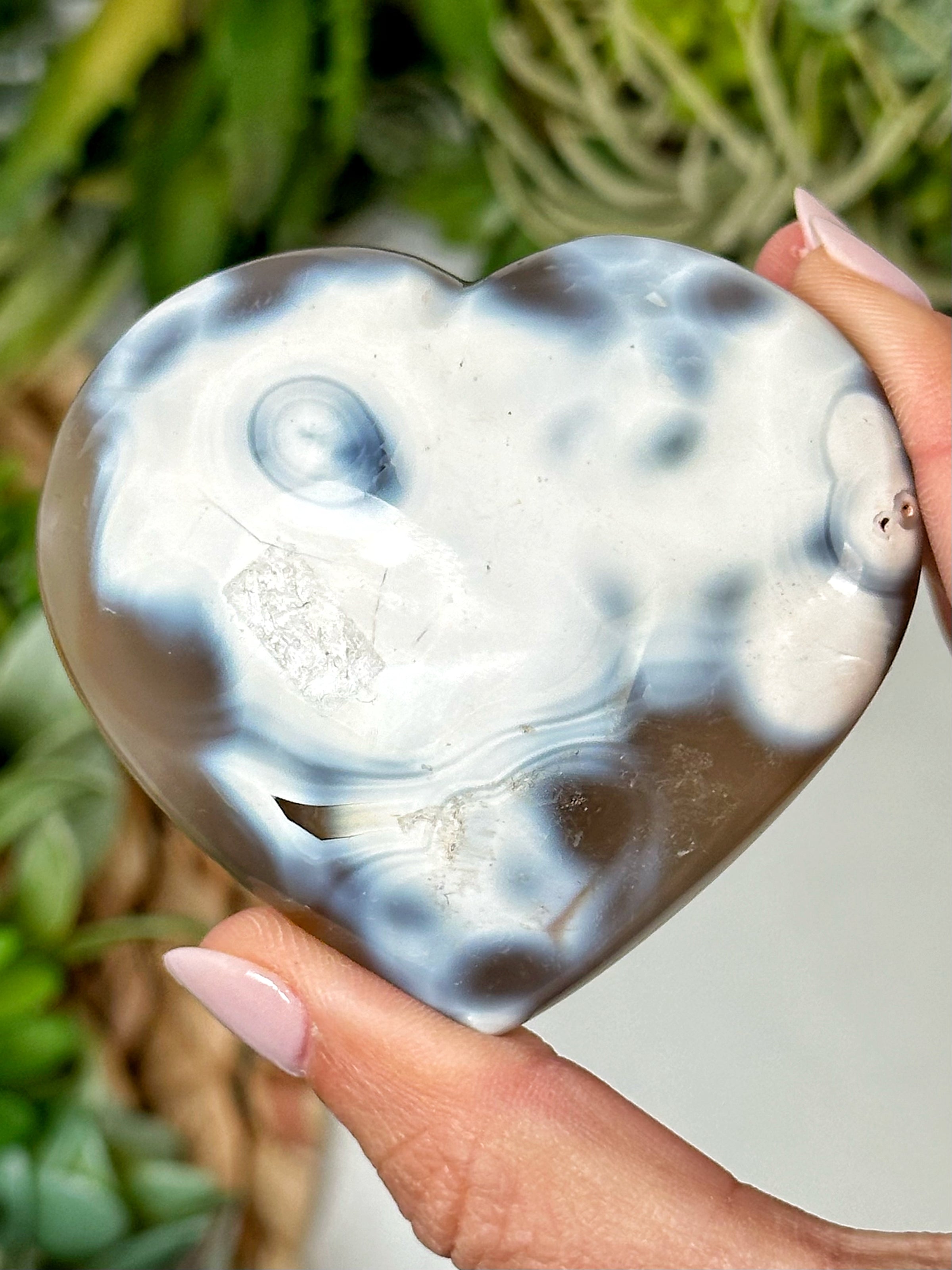 Orca Agate Heart - #3