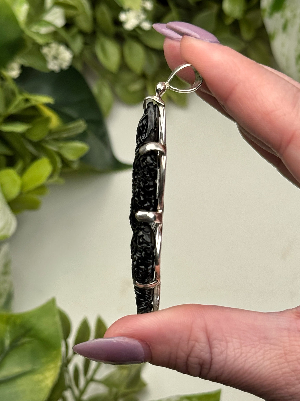 Shungite Snake Pendant - #1