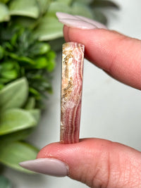 Rhodochrosite Heart Worry Stone - #7