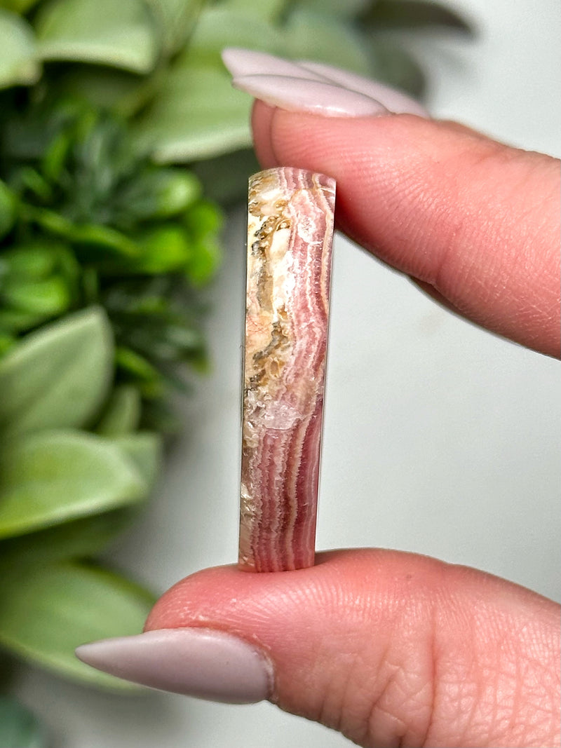 Rhodochrosite Heart Worry Stone - #7