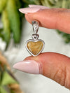 Golden Rutilated Quartz Heart Pendant - #1