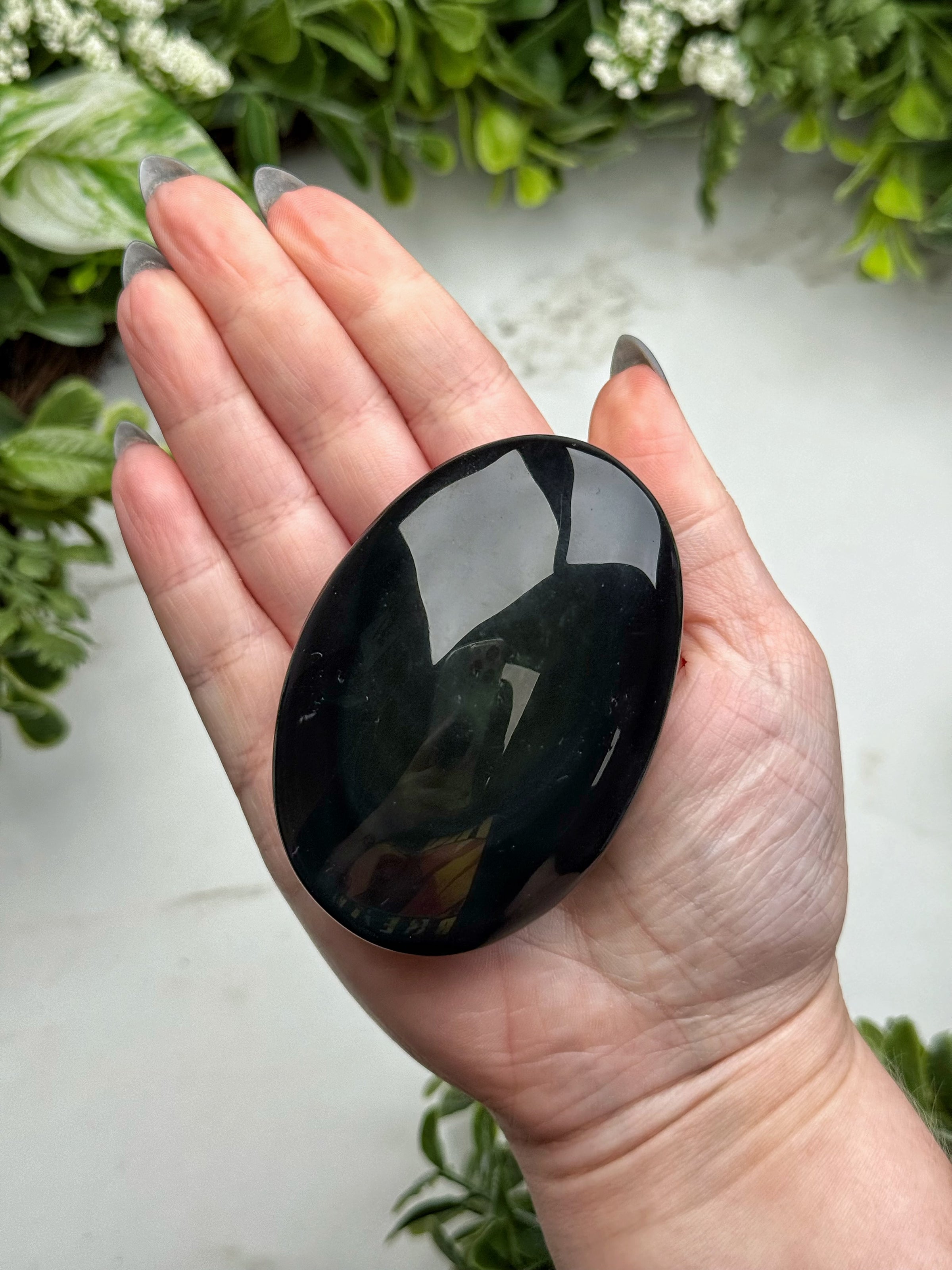 Rainbow Obsidian Palmstone - #11
