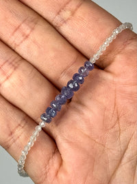 Faceted Tanzanite and White Topaz Bracelet - #3