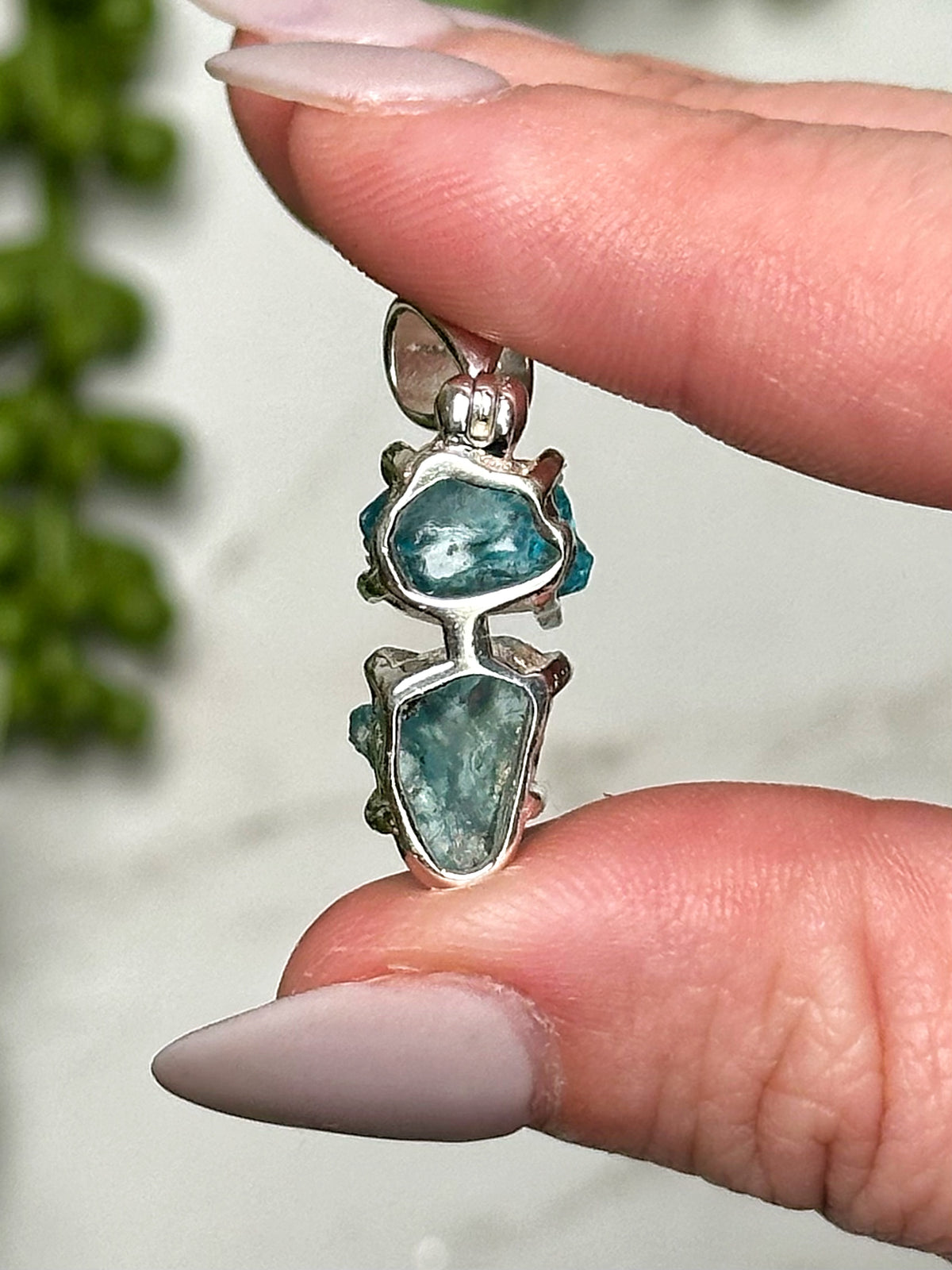 Blue Apatite Pendant - #1