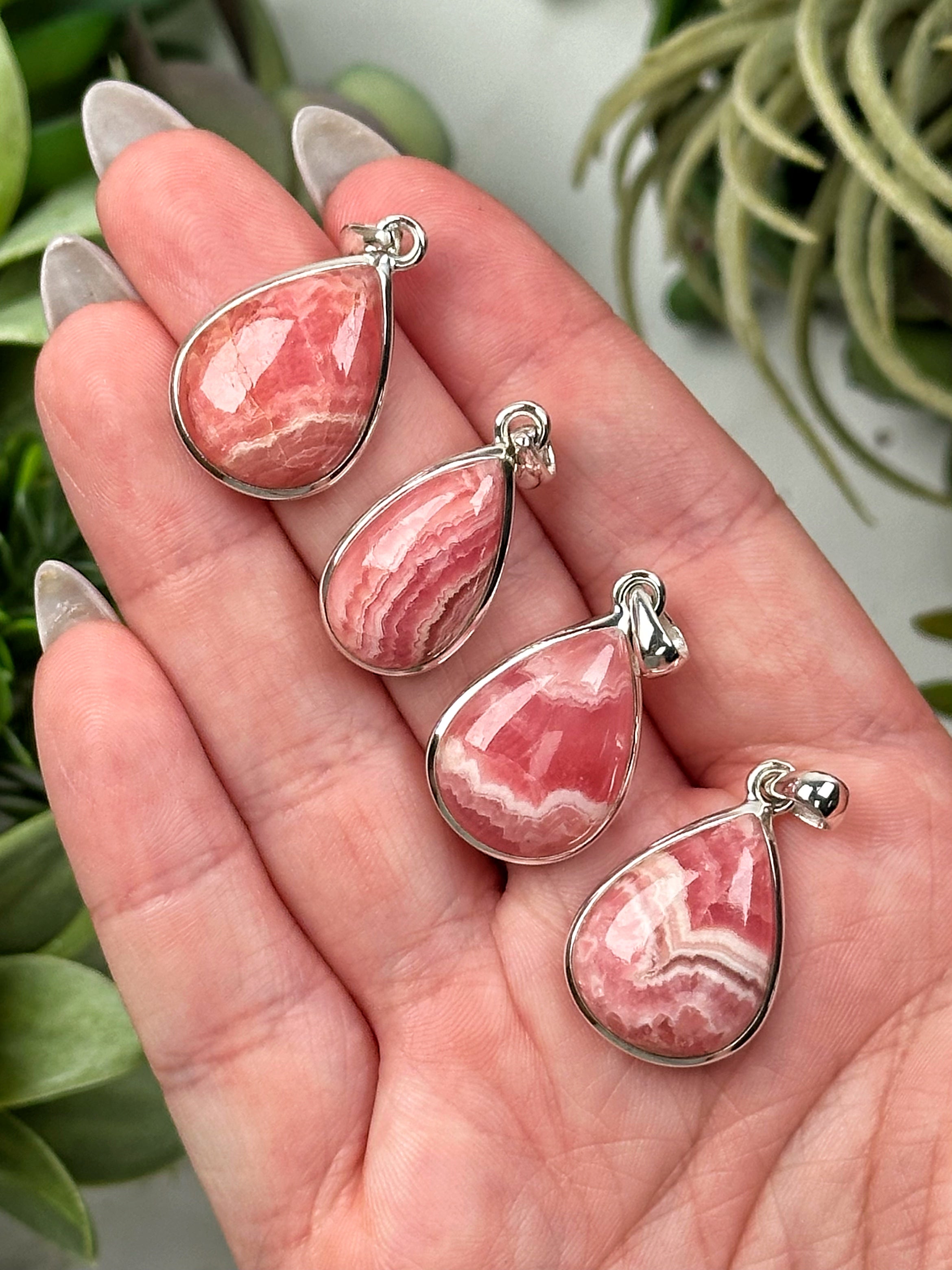 Rhodochrosite Pendants - Heart Chakra - No. 45