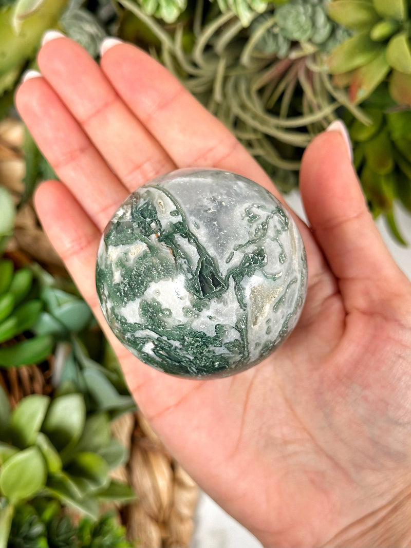 Moss Agate Sphere - #2