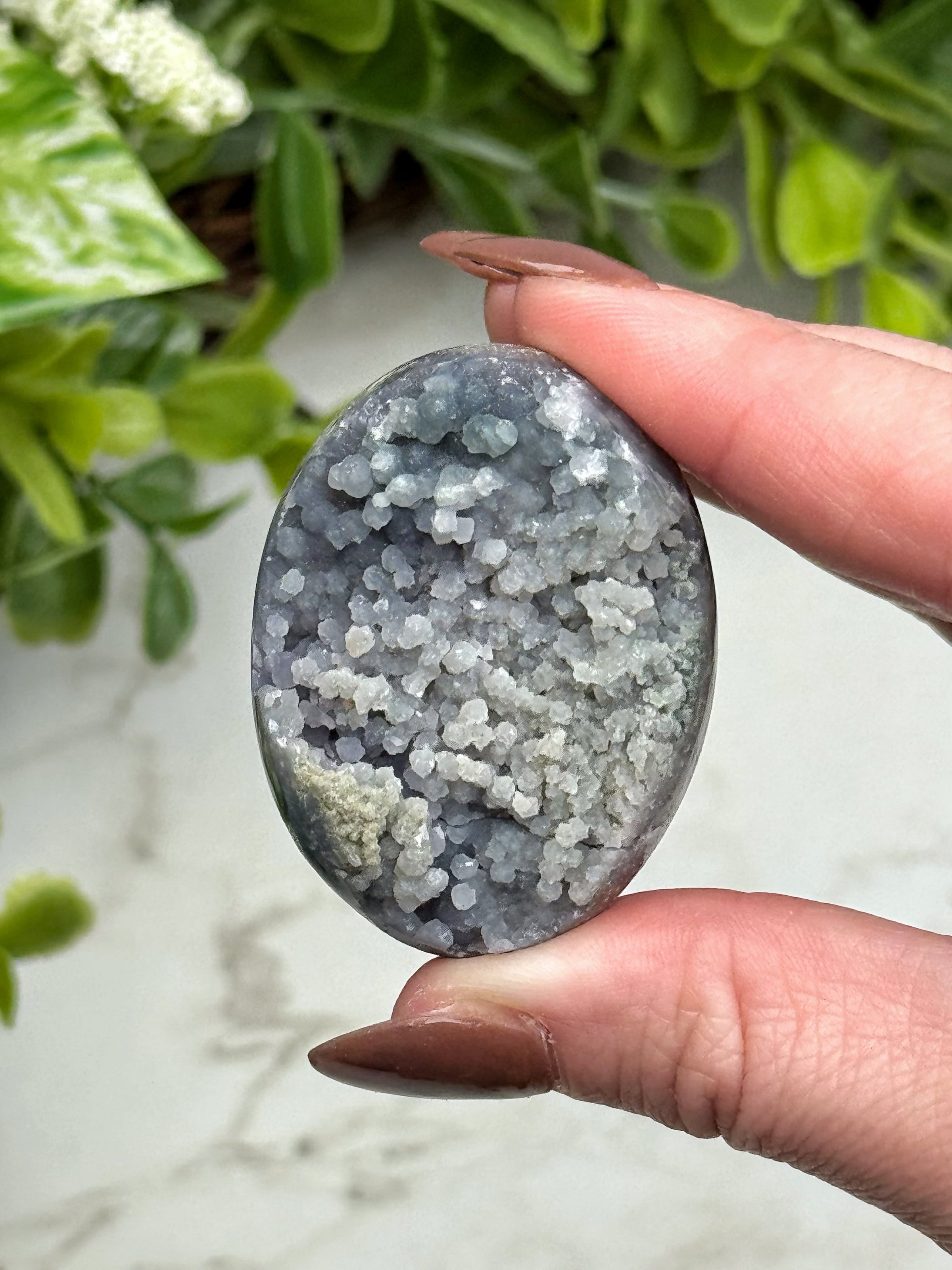 Grape Agate Palmstone - #16