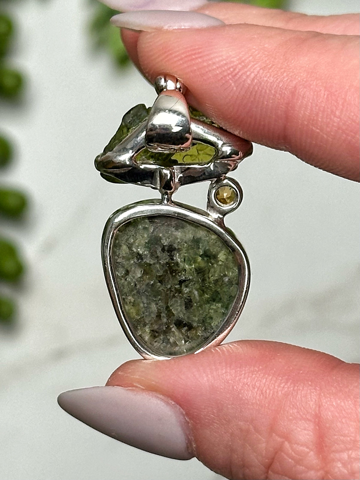 Peridot with Citrine Pendant -#2