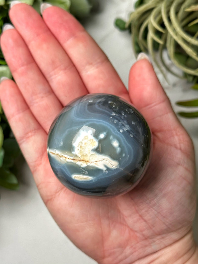 Orca Agate Sphere - #12