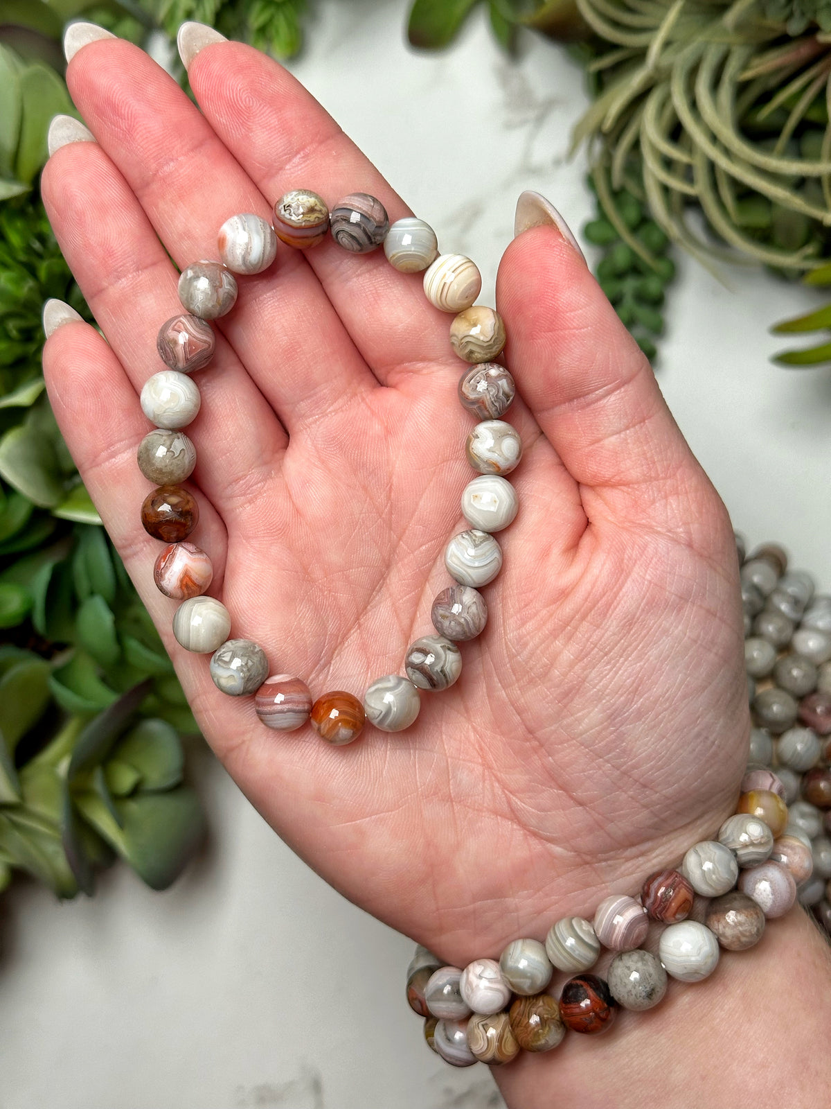 Laguna Lace Agate Bracelets - Root, Sacral, & Solar Plexus Chakra - No. 26