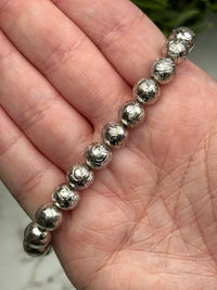 Rhodium Plated Aletai Meteorite Bracelet - #1