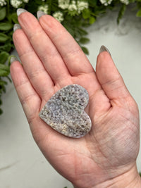 Grape Agate Heart - #3