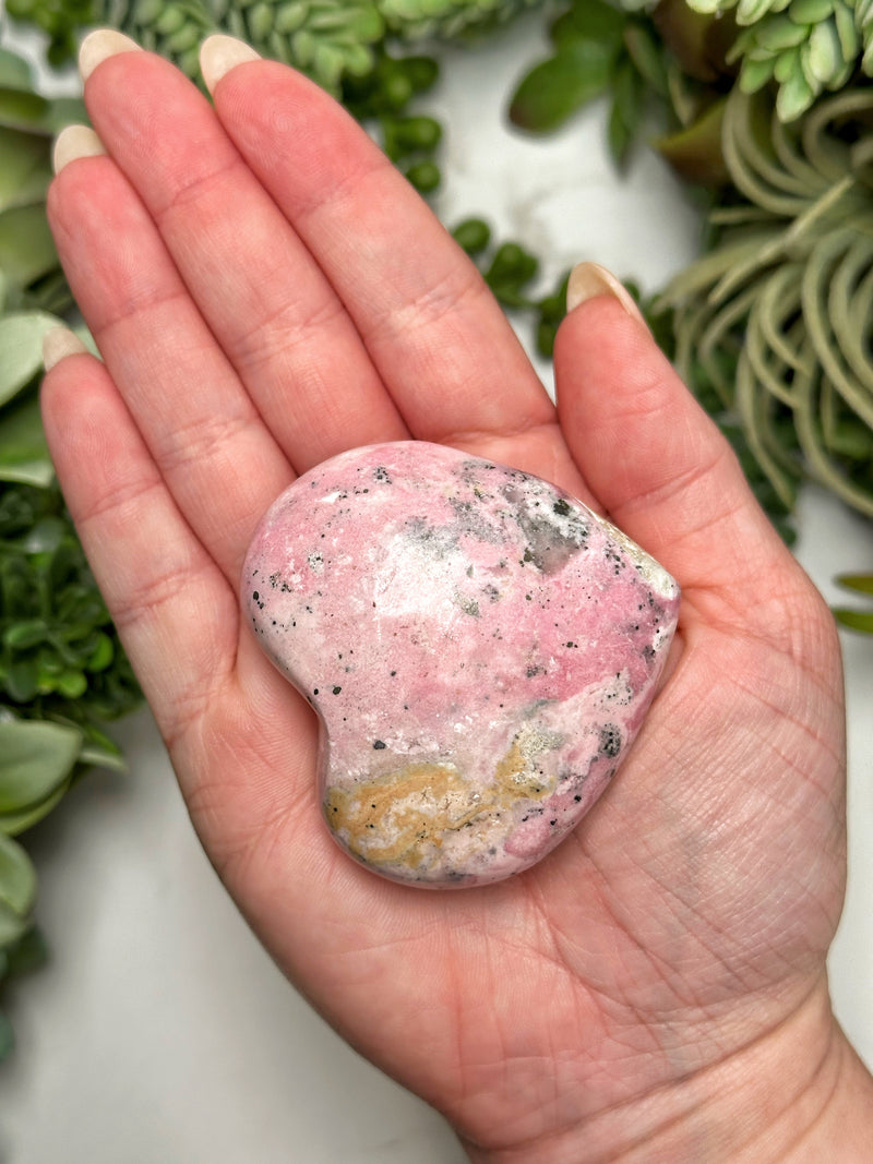 Rhodonite Heart - #8
