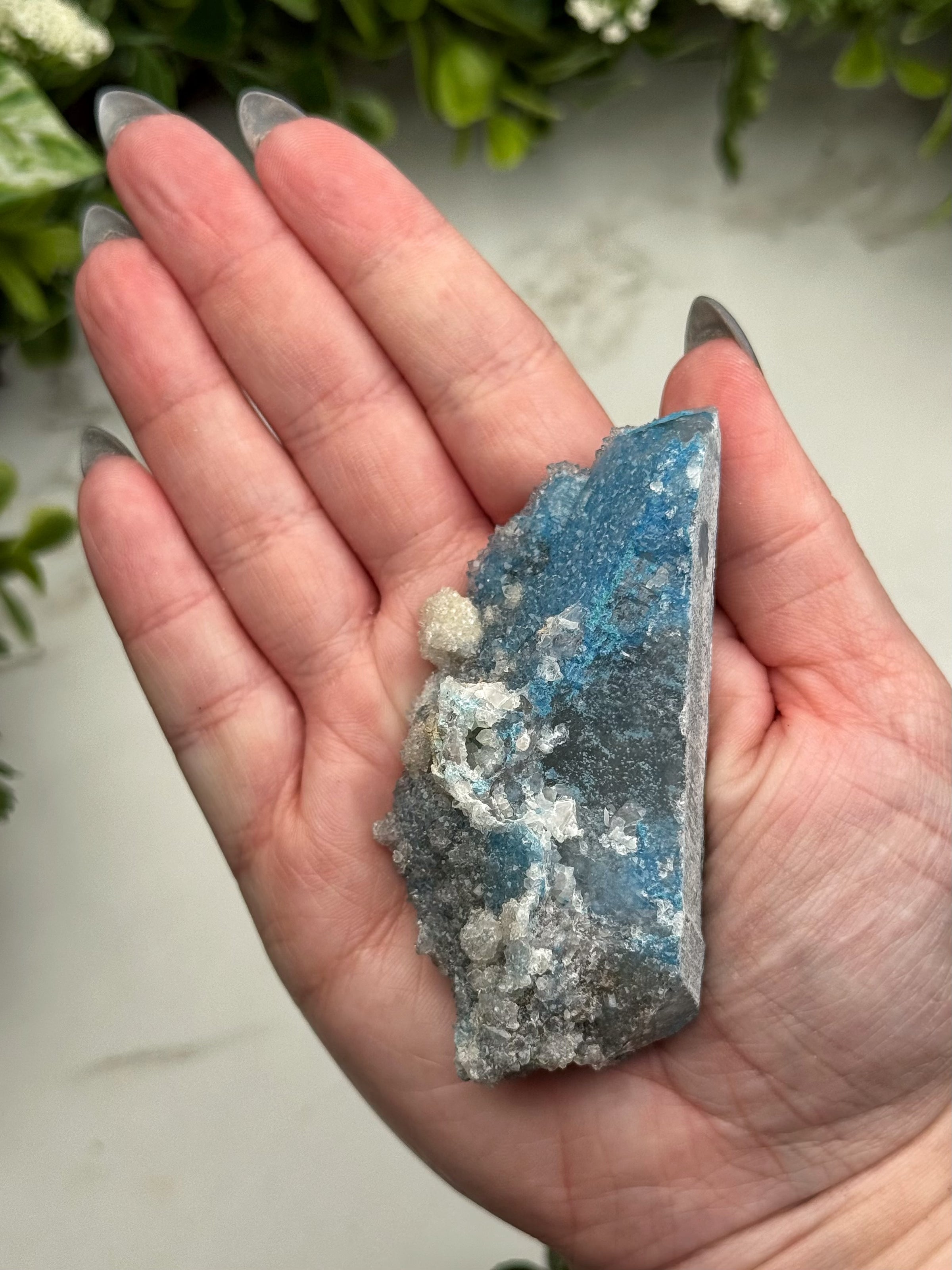 Shattuckite with Quartz - #12