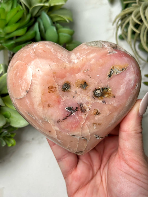Pink Opal Heart - #5