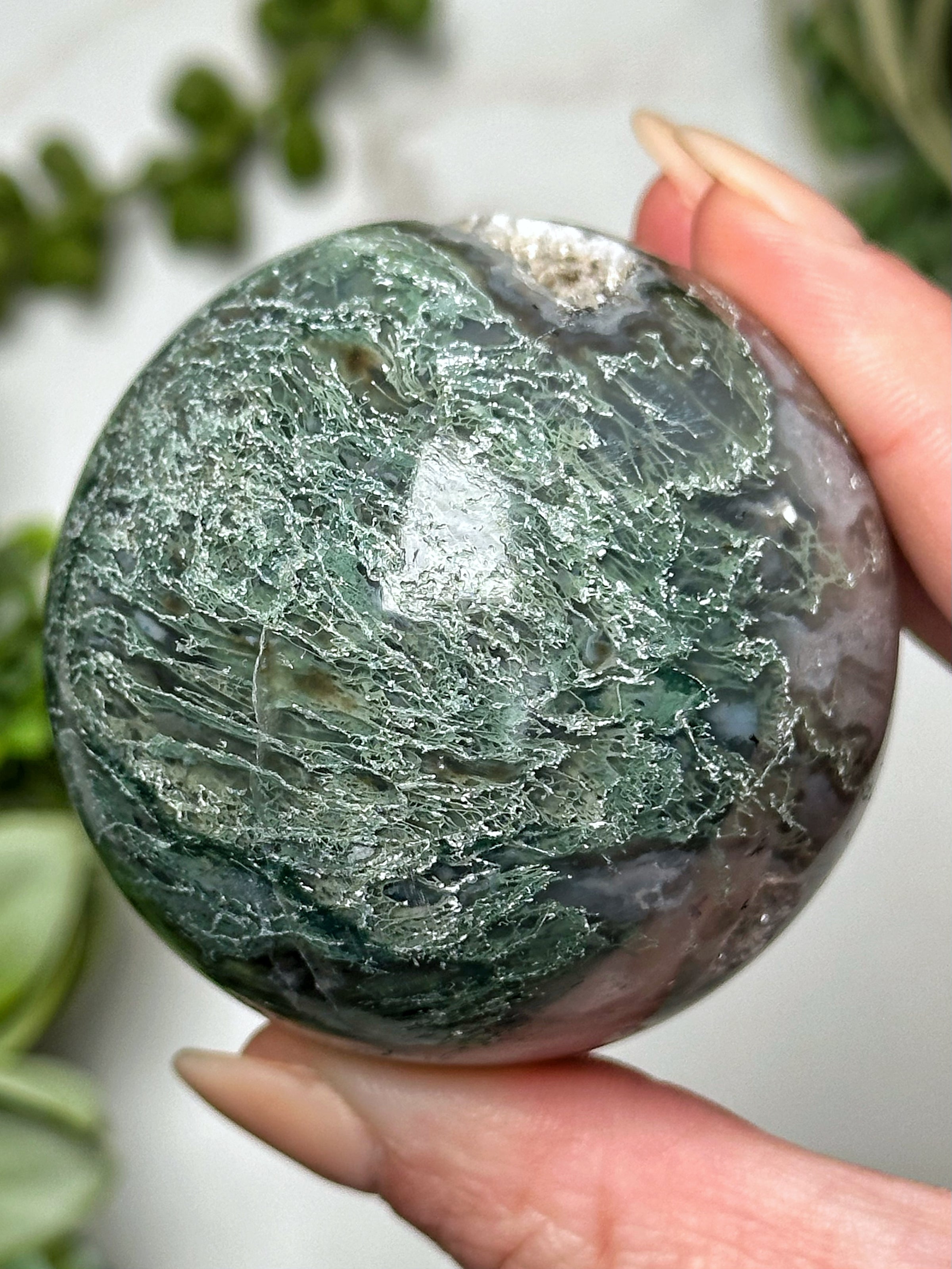 Moss Agate Sphere - #3