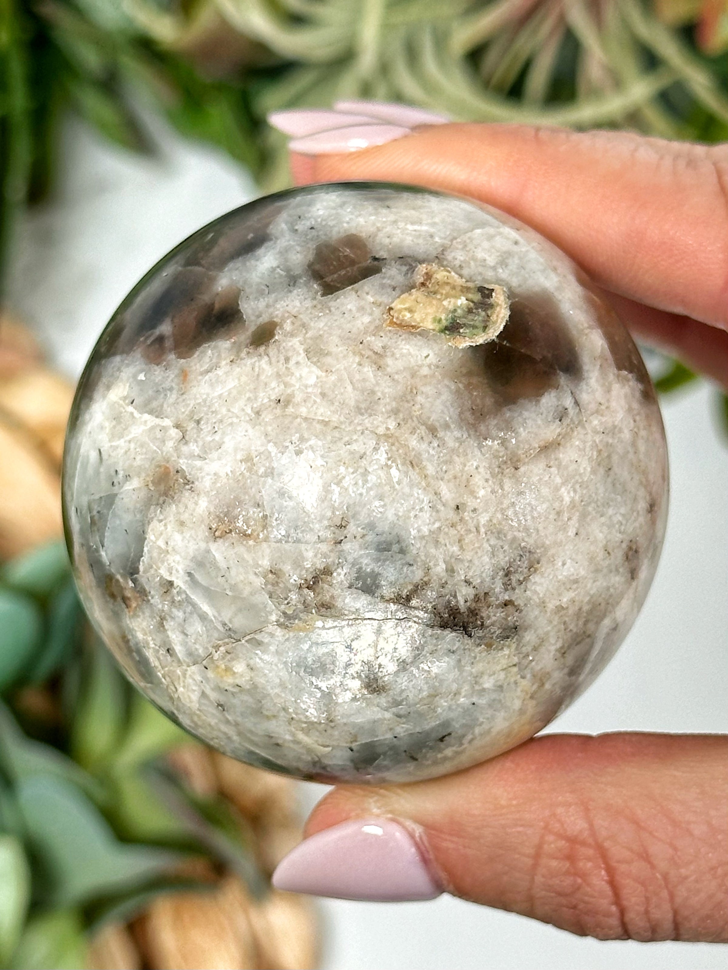 Flashy Polarity Moonstone Sphere - #2