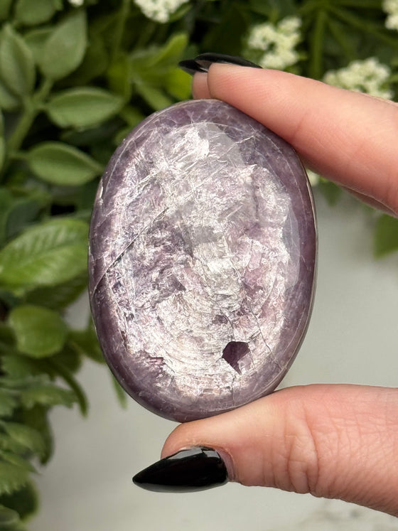 Gem Lepidolite Palmstone - #11