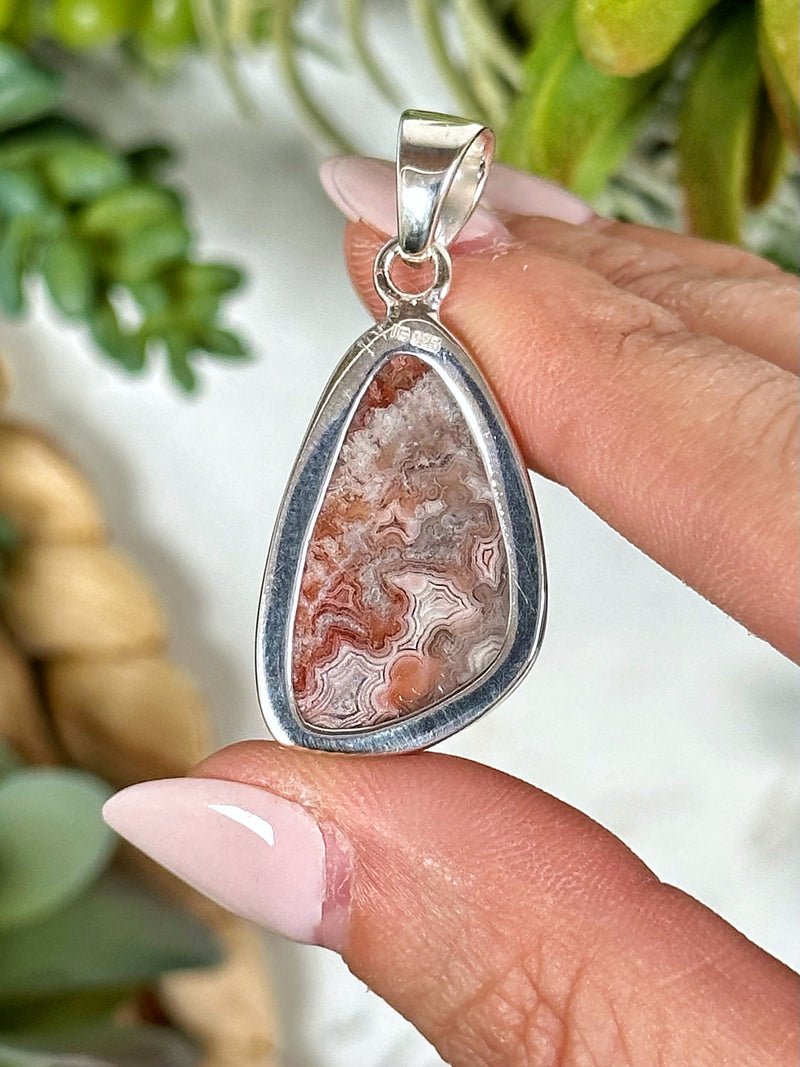 Crazy Lace Agate Pendant - #1