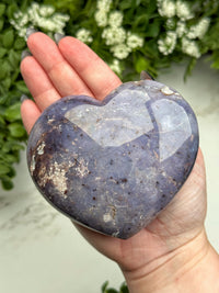 Purple Chalcedony Heart - #12