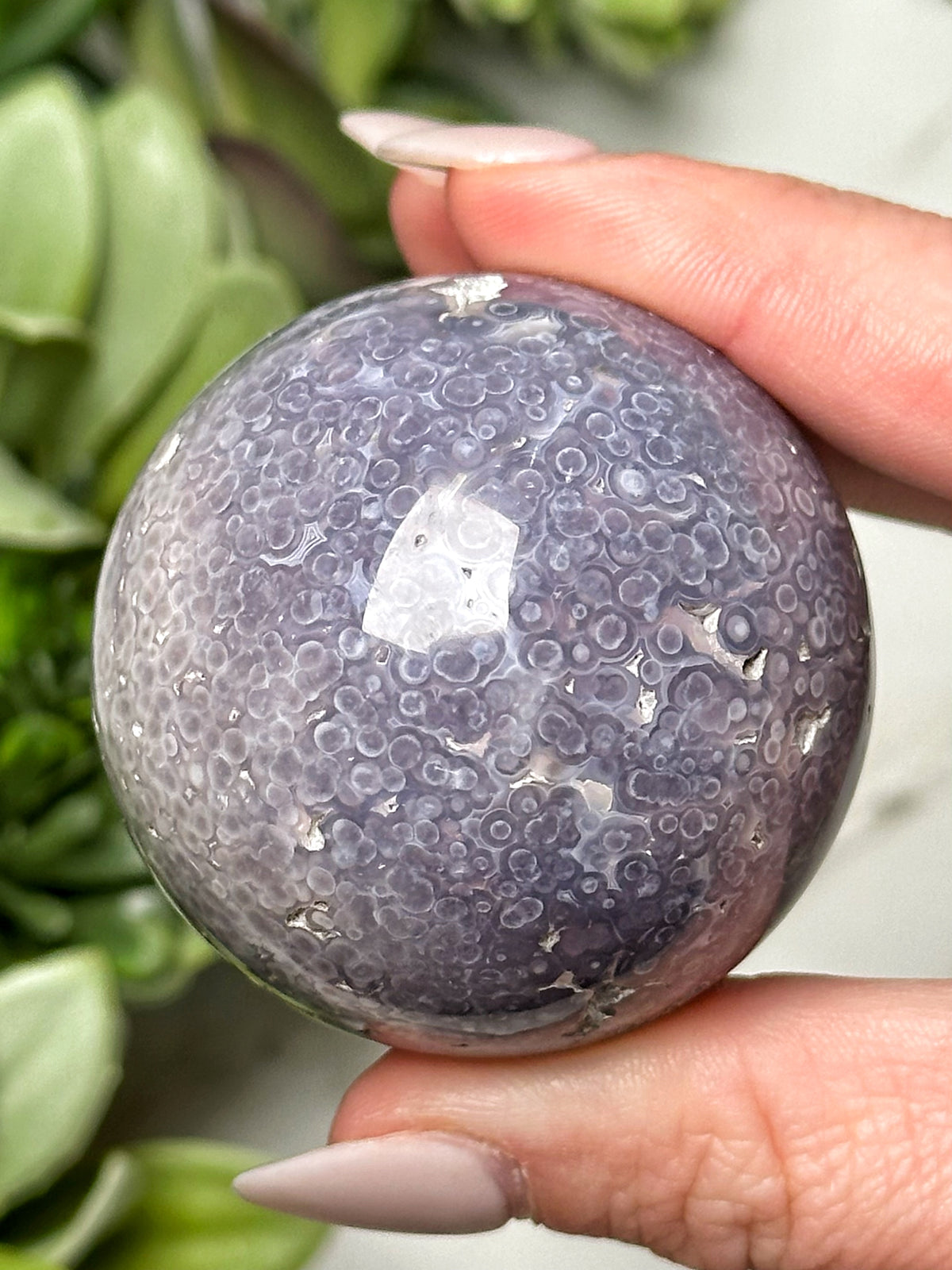 Grape Agate Sphere - #14